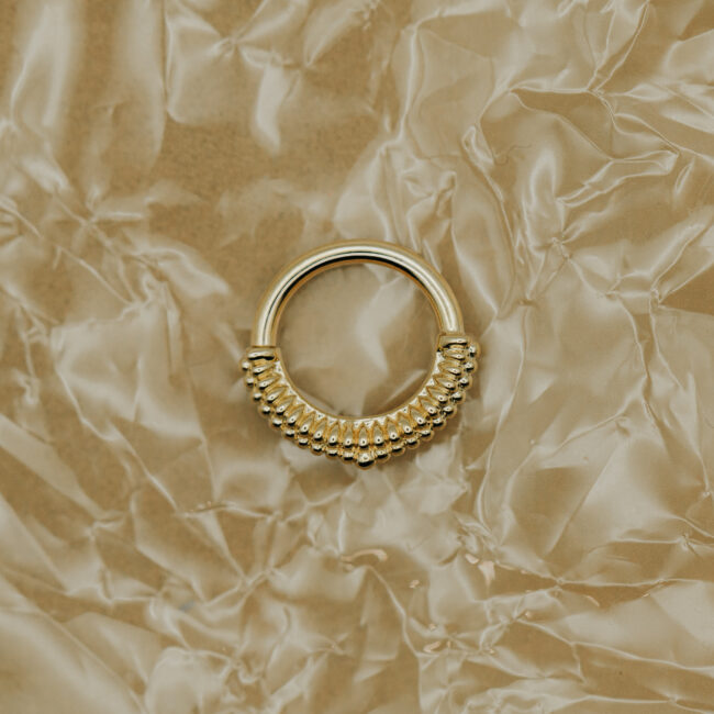 Tether Petite Melange Seam ring in 14k Yellow Gold
