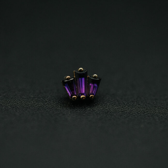 BVLA Oceane 3 with genuine Amethyst in 14k White Gold