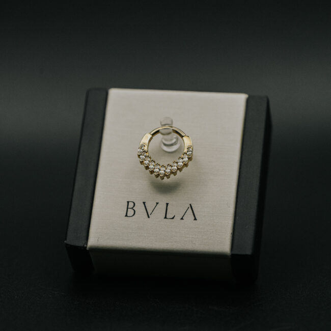 BVLA Cascada with White CZ in 14K Yellow Gold