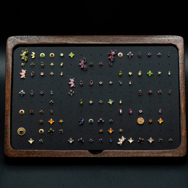 Anatometal Genuine Gemstones and Solid 18k Gold