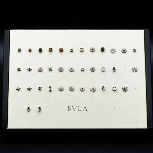 BVLA 14k White Gold Threadless Collection